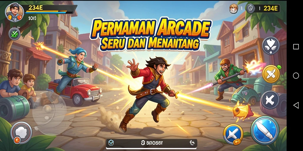 Tampilan gameplay seru dari 234E dengan aksi yang mengesankan.