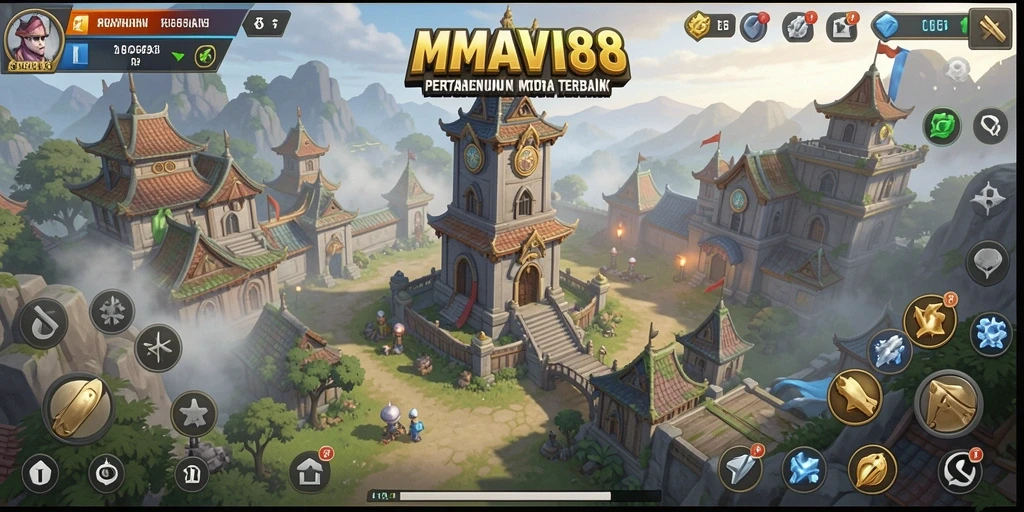 Tampilan strategis pertahanan menara dalam AMAVI88.