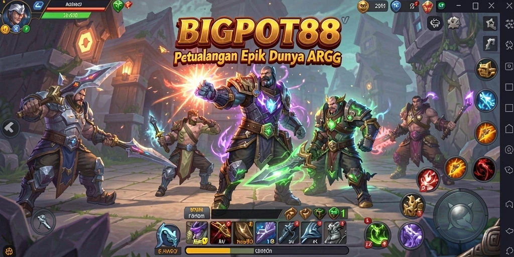 Gameplay seru di BIGPOT88 dengan karakter dan monster epik.