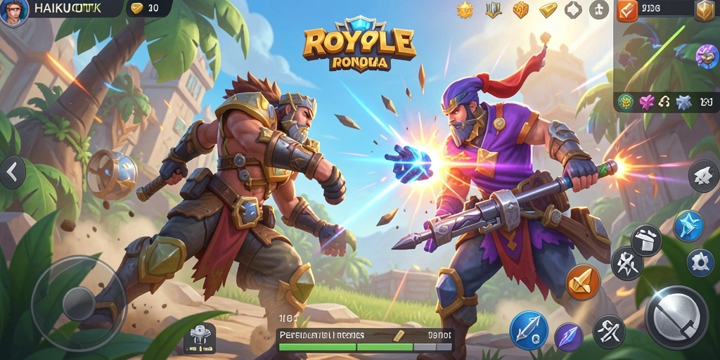 Tampilan aksi mendebarkan HAIKUOTK dalam pertempuran Battle Royale.