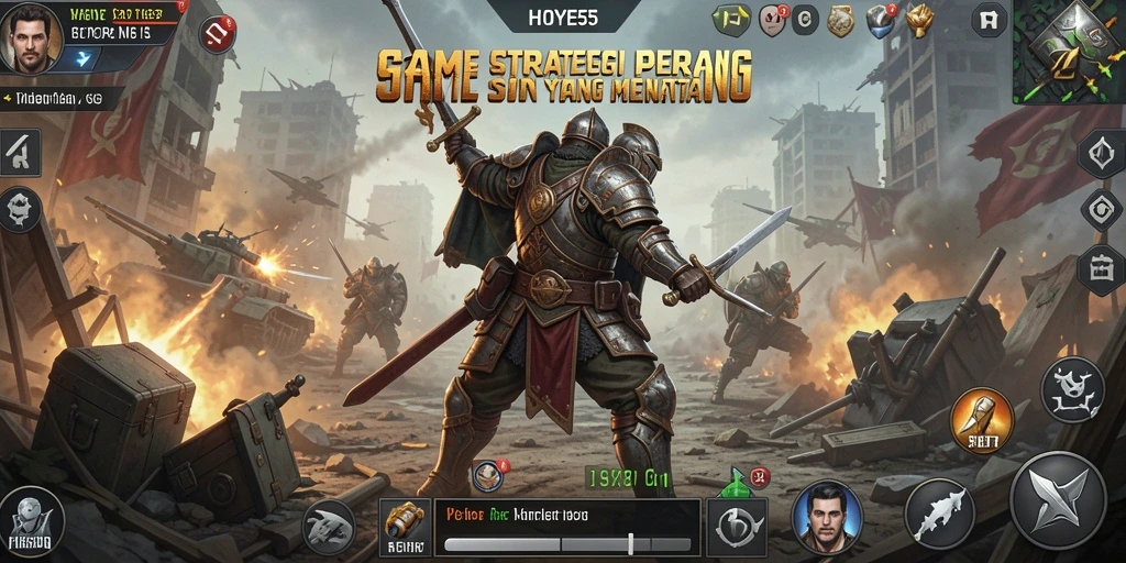 Gameplay mendebarkan di dalam HOYE55 dengan konflik strategis.