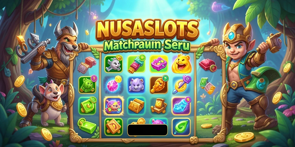 Tampilan gameplay NUSASLOTS yang menarik dalam permainan Match-3.