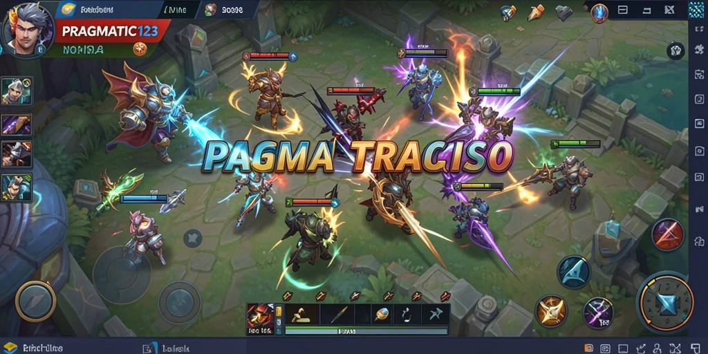 Tampilan gameplay menegangkan dengan pertempuran karakter MOBA.