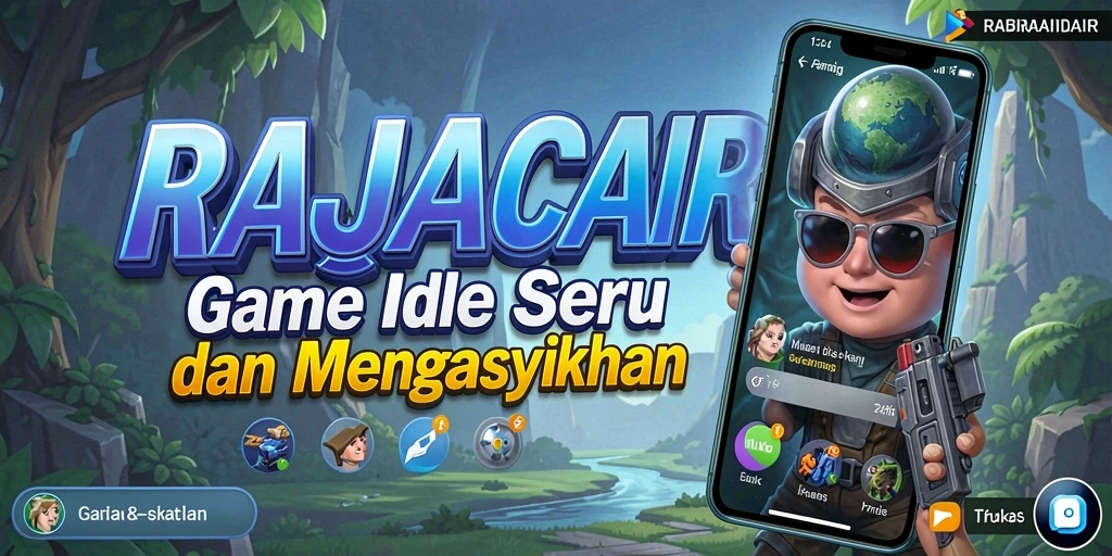 Tampilan gameplay menarik dari RAJACAIR dengan elemen idle.