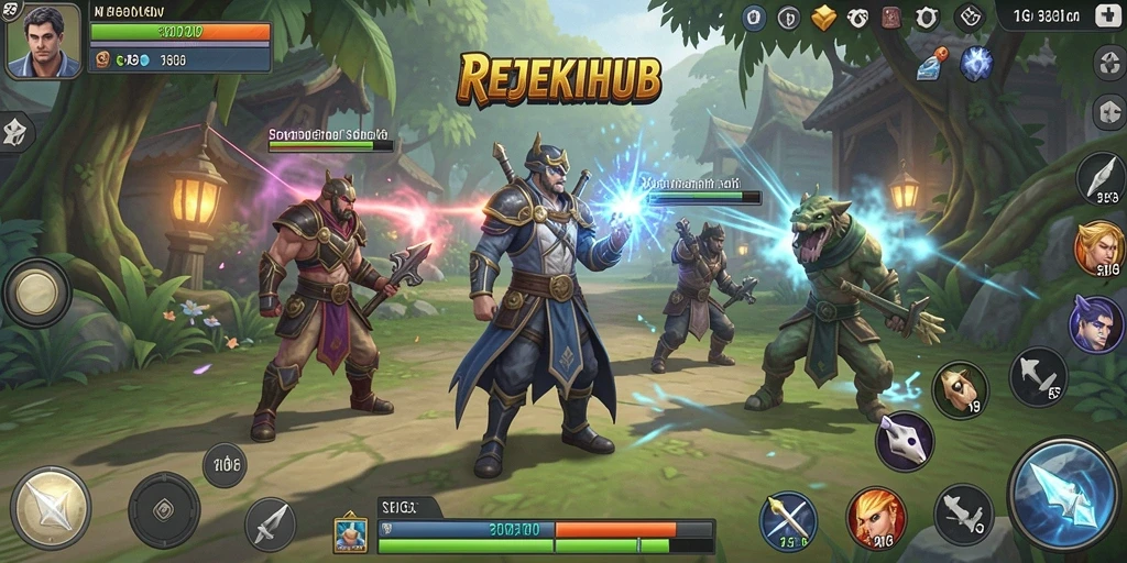 Tampilan gameplay <strong>REJEKIHUB</strong> menampilkan strategi dan pembangunan yang mendalam.