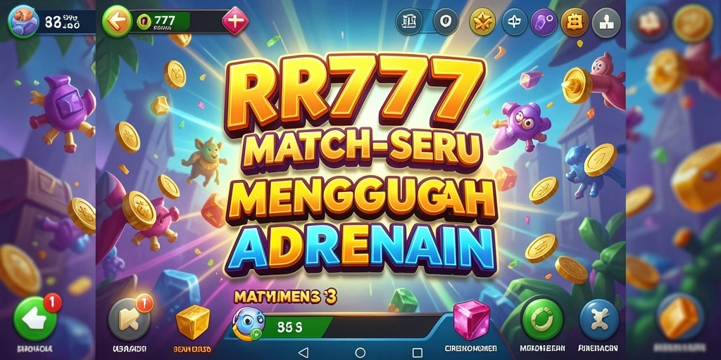 Screenshot gameplay RR777 yang menunjukkan momen seru mencocokkan buah.