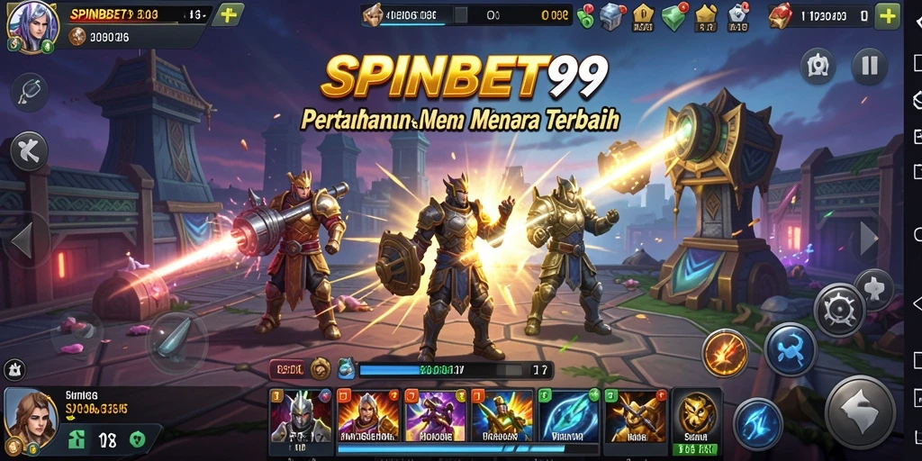 Tampilan permainan <strong>SPINBET99</strong> dengan strategi menara yang seru.