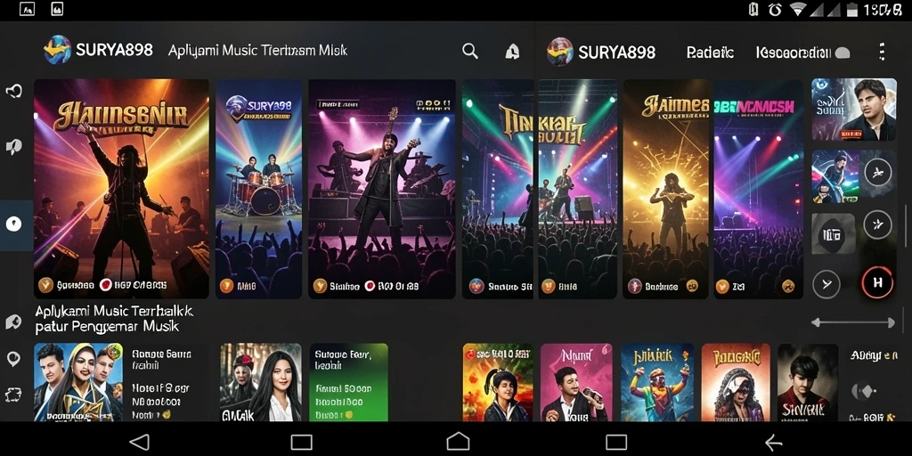 Tampilan gameplay SURYA898 yang menampilkan pengalaman musik interaktif.