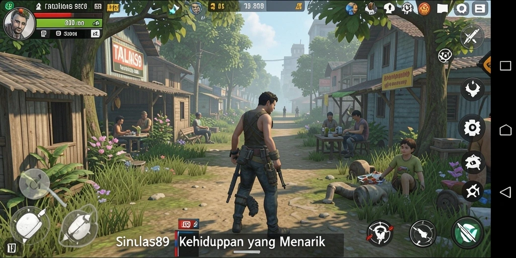 Screenshot gameplay TALAS89 menampilkan interaksi aktif dalam simulasi kehidupan.