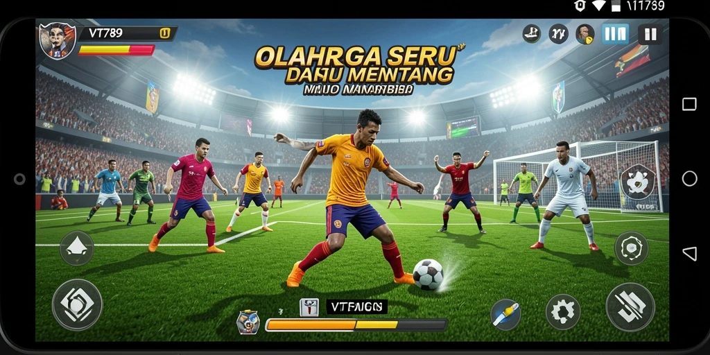 Screenshot utama VT789 menampilkan gameplay olahraga yang mendebarkan.