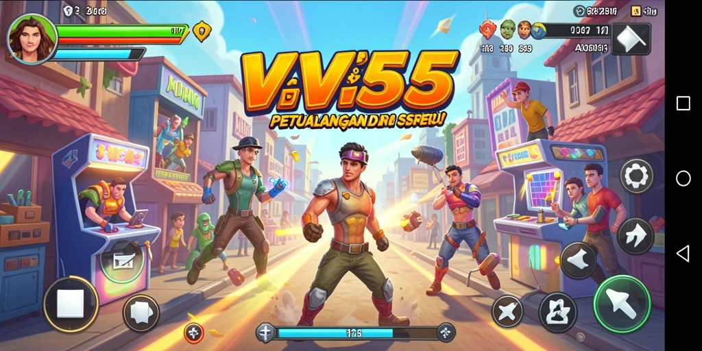 Screenshot dari gameplay VV55 yang penuh aksi dalam genre Arcade.